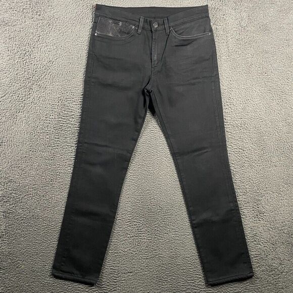 Levis Jeans Mens 34x34 Black 511 Slim Fit Stretch Red Loop Denim Casual - Picture 1 of 16